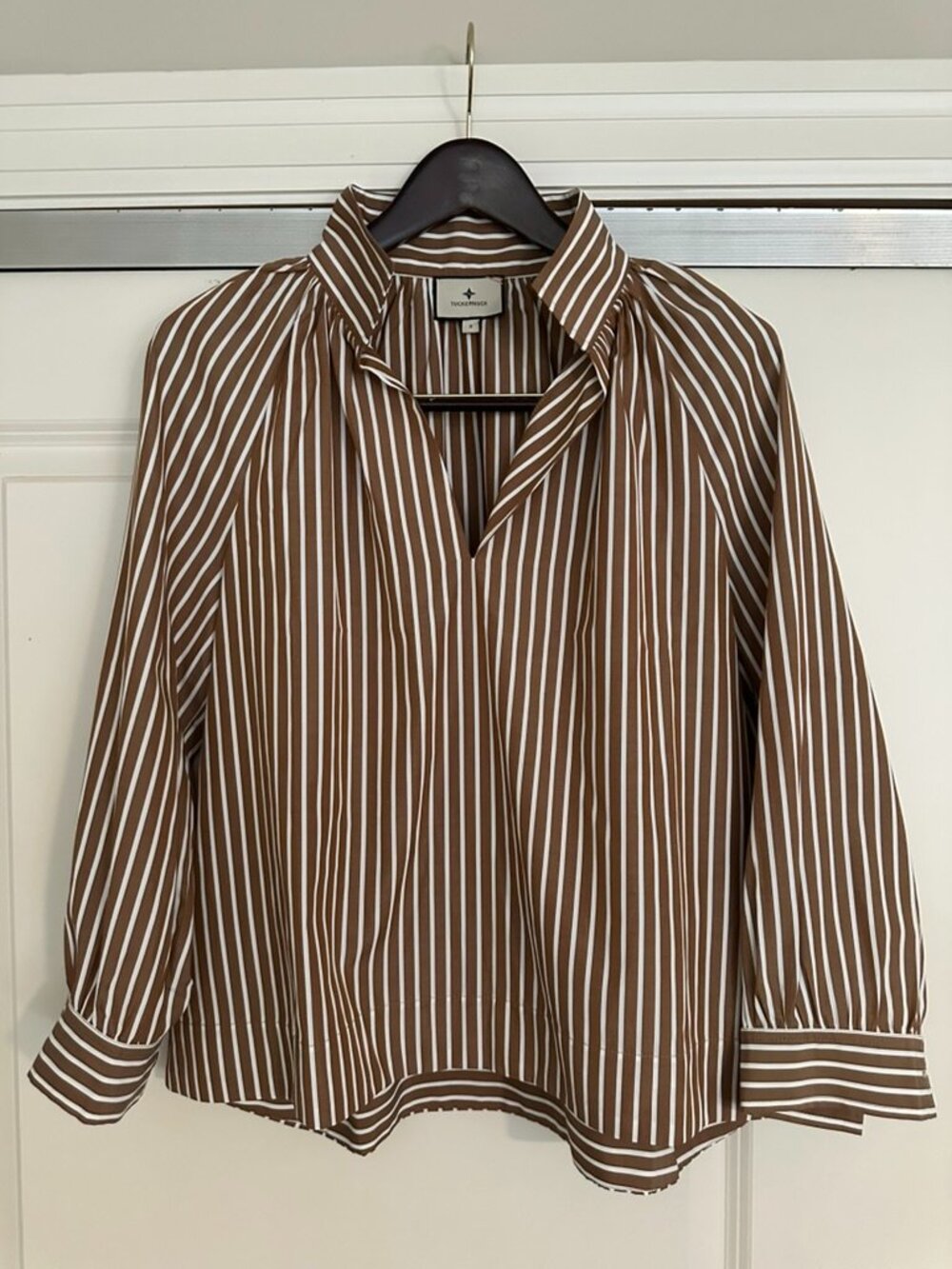 Tuckernuck Mocha Stripe Emy Top | Small